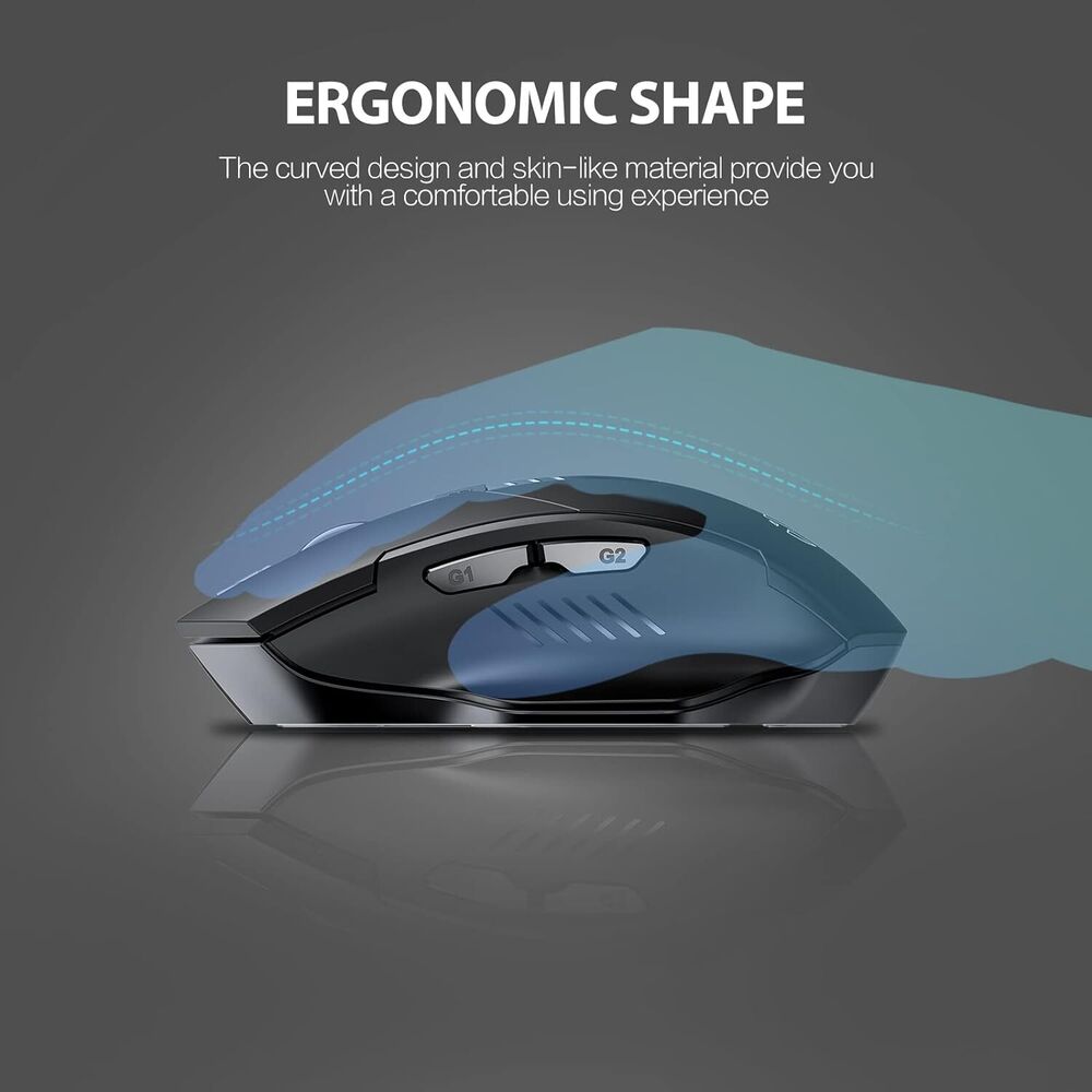 INPHIC Rechargeable 2.4G Optical Wireless Mouse with USB Nano Receiver