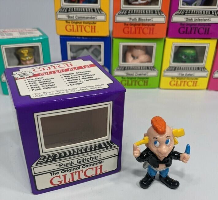 Vintage Computer Glitch Humor Figures Set of 12