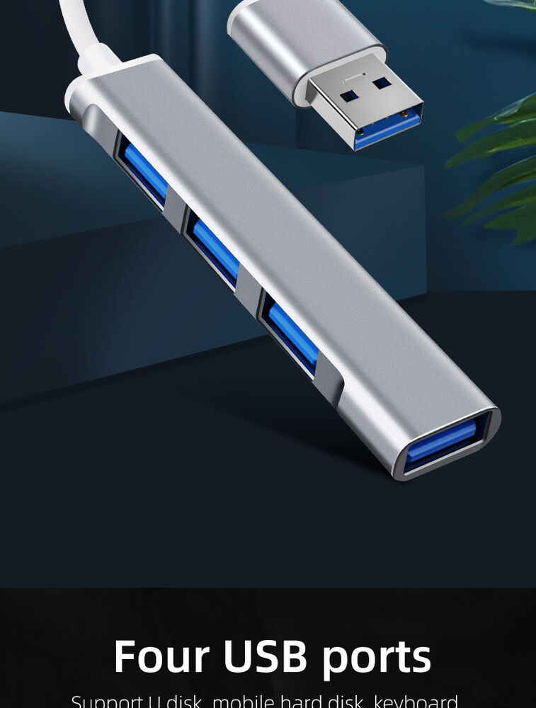 USB-C to USB 3.0 4-Port Hub Splitter Adapter