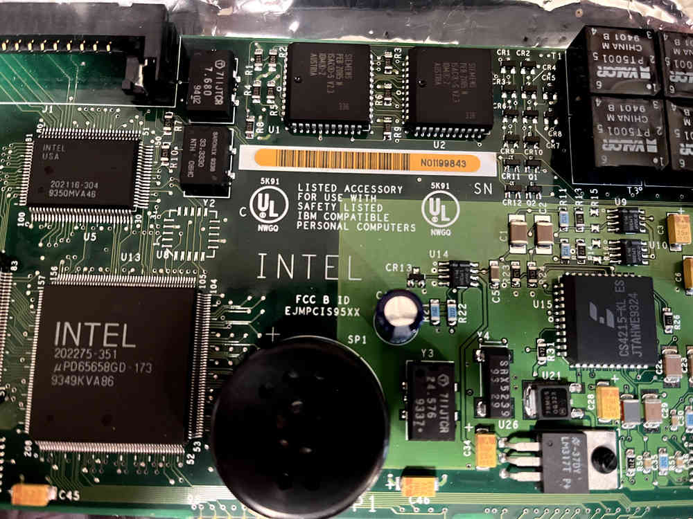 Intel Sound/LAN Combo Card ISA with FCC ID