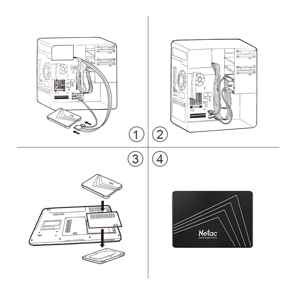 Netac 120GB SSD 2.5 SATA III 6 Gb/s High-Speed Internal Solid State Drive