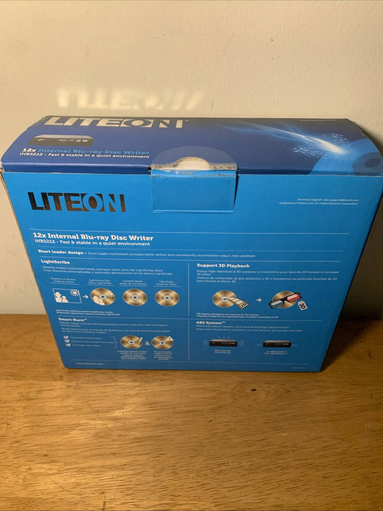 Brand New Liteon iHBS212-08 BD-ROM DVD+/-RW CD-RW Desktop Blu-Ray Drive