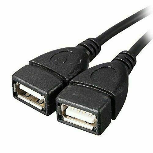 USB 2.0 A Male to Dual Female Y Splitter Hub Adapter Cable