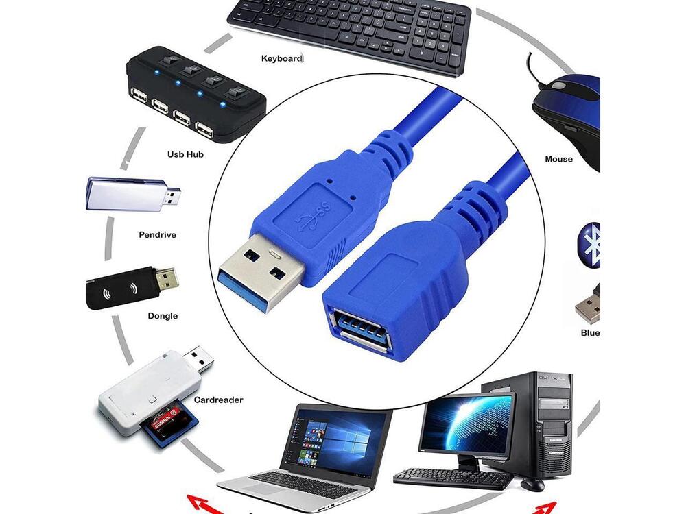High-Speed USB 3.0 Extension Cable - Type A Male to Female