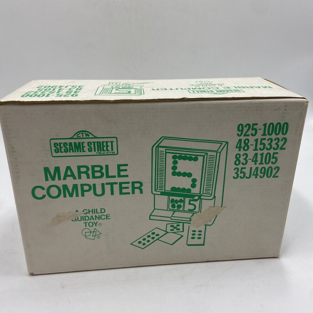 Vintage Sesame Street Marble Computer Game Set