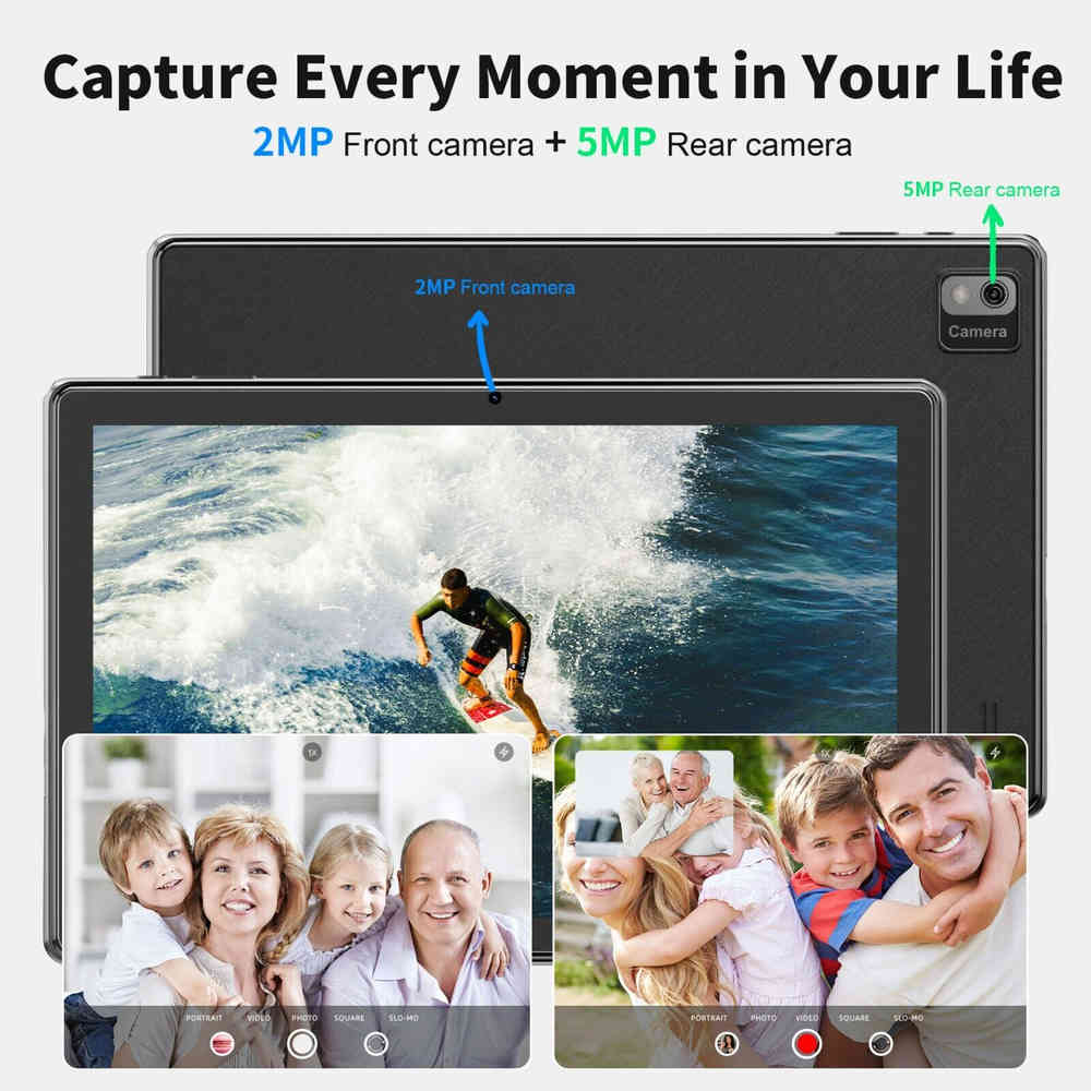 Android 13 Tablet T618 with 4GB RAM, 64GB Storage, Dual Camera, and 6000mAh Battery