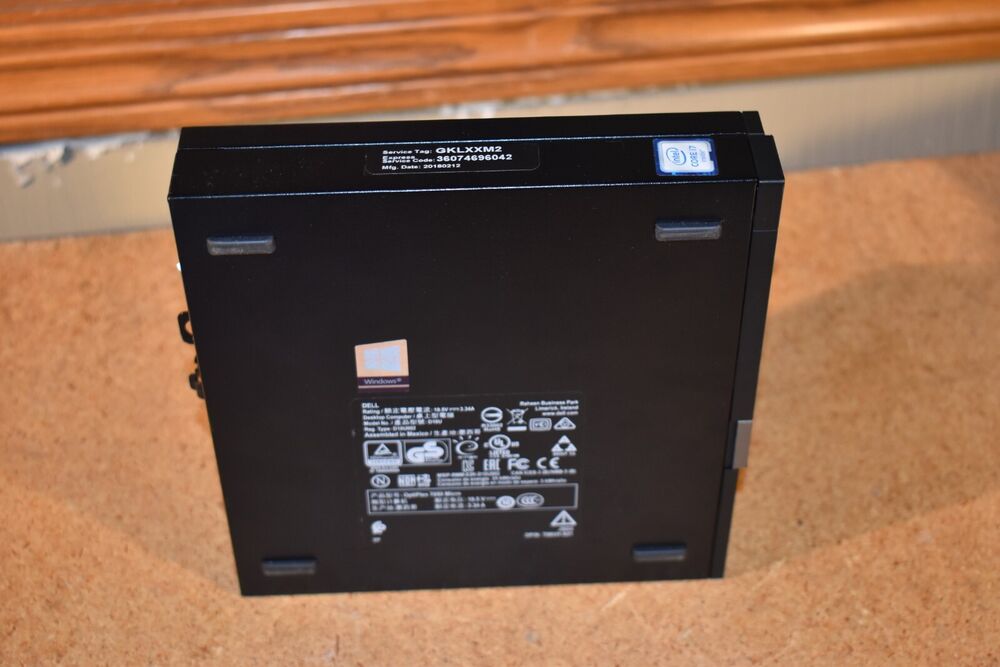Dell Optiplex 7050 Micro Desktop PC with Intel i7-6700T, 4GB RAM, 128GB SSD