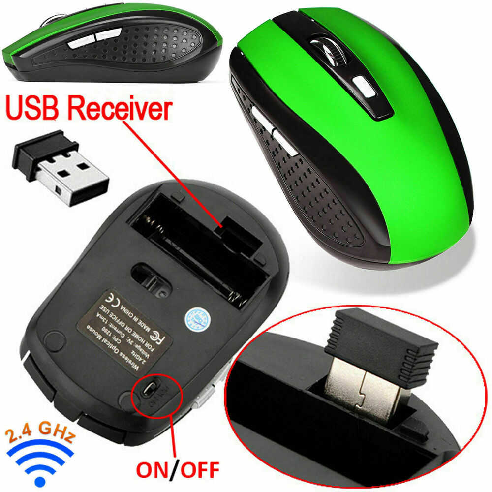 2.4GHz Wireless Optical Mouse with USB Receiver