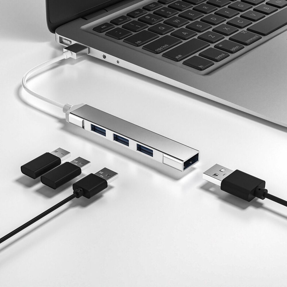 USB 3.0 4-Port Hub Splitter - High-Speed Connectivity for Multiple Devices