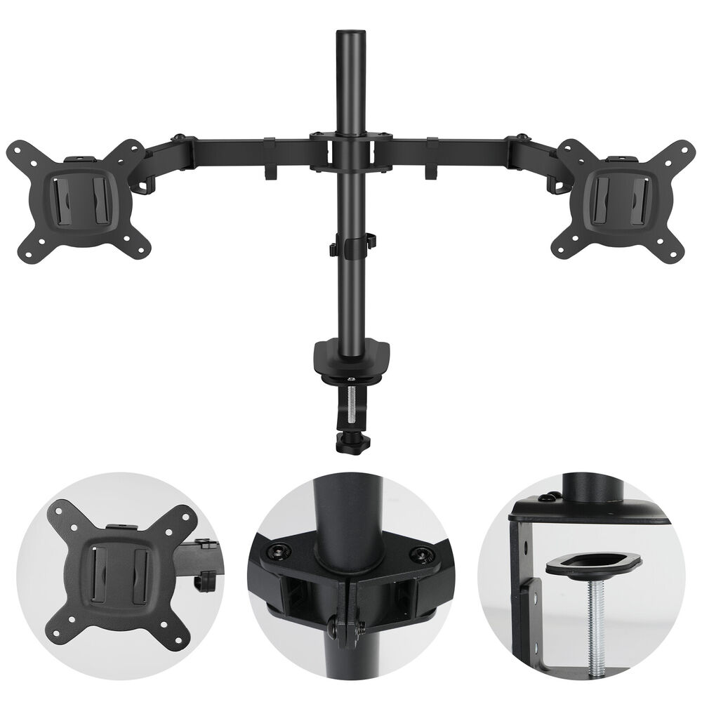 Dual LCD Screen Swivel Stand Mount Holder