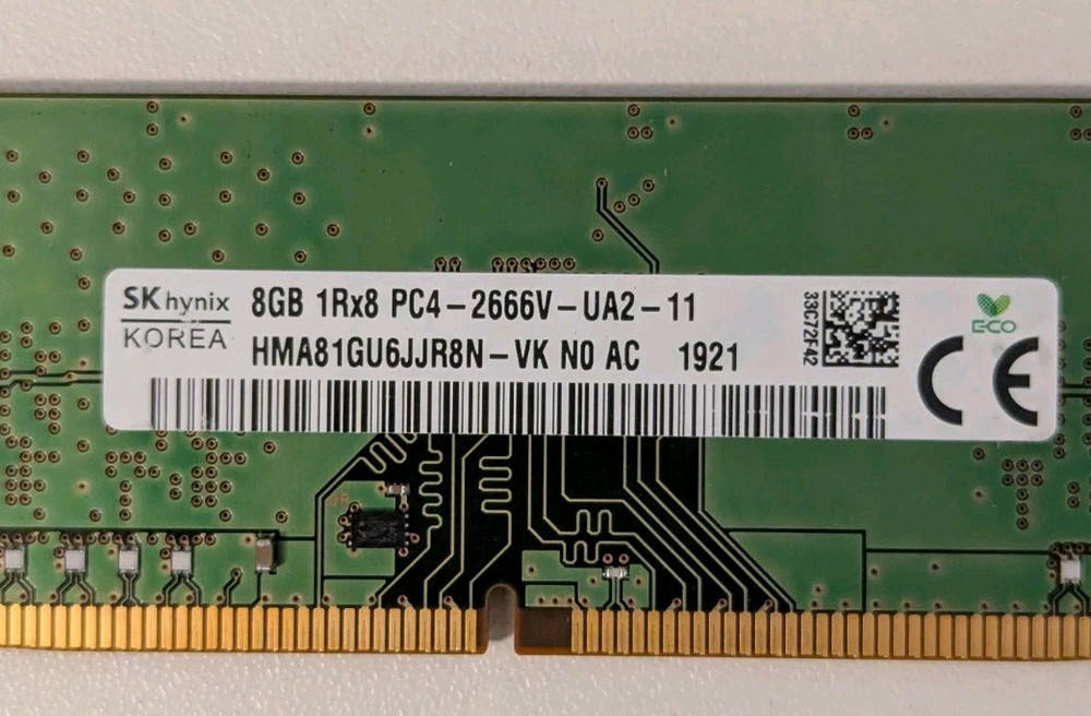 8GB Hynix DDR4 Desktop Memory RAM | PC4-2666V | Compatible with HP, Dell, Lenovo