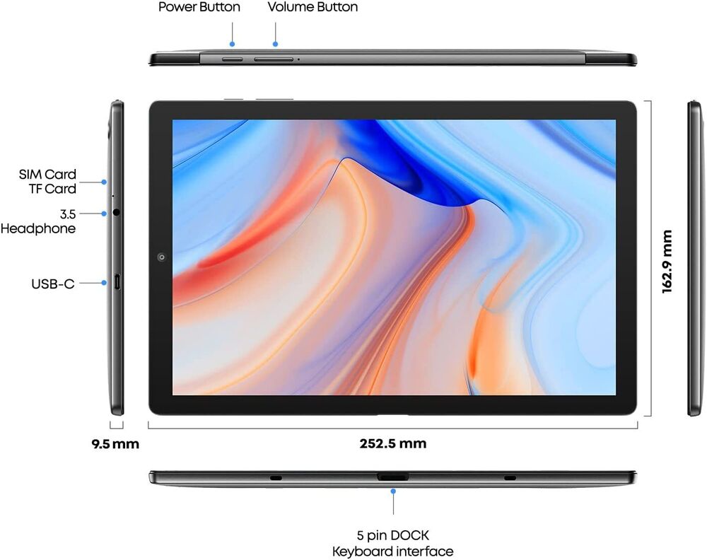 CHUWI Tablet 10.1" Android 11 Hipad X with 6GB RAM and 128GB Storage