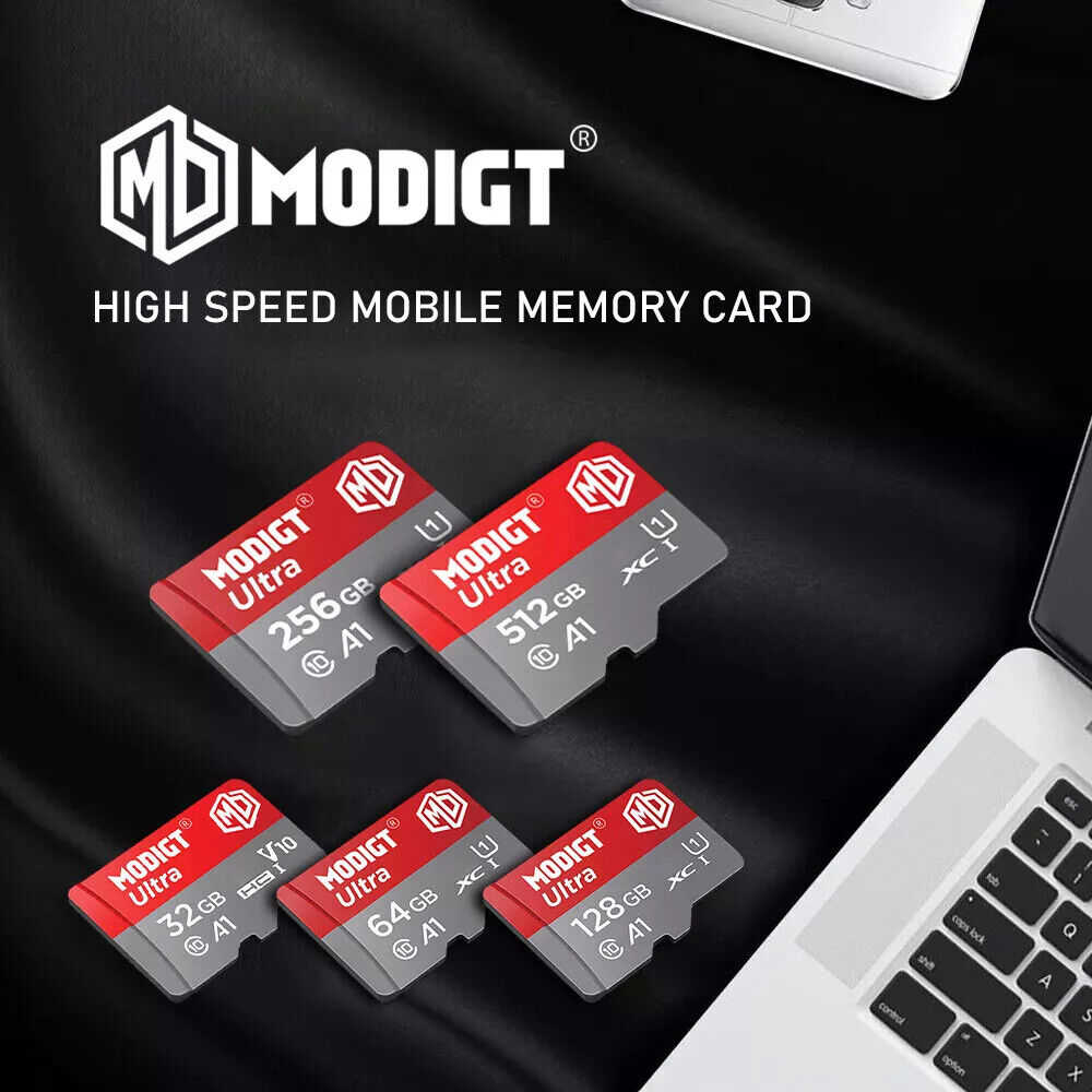 High-Speed Micro SD Memory Cards with Adapter - 32GB to 512GB