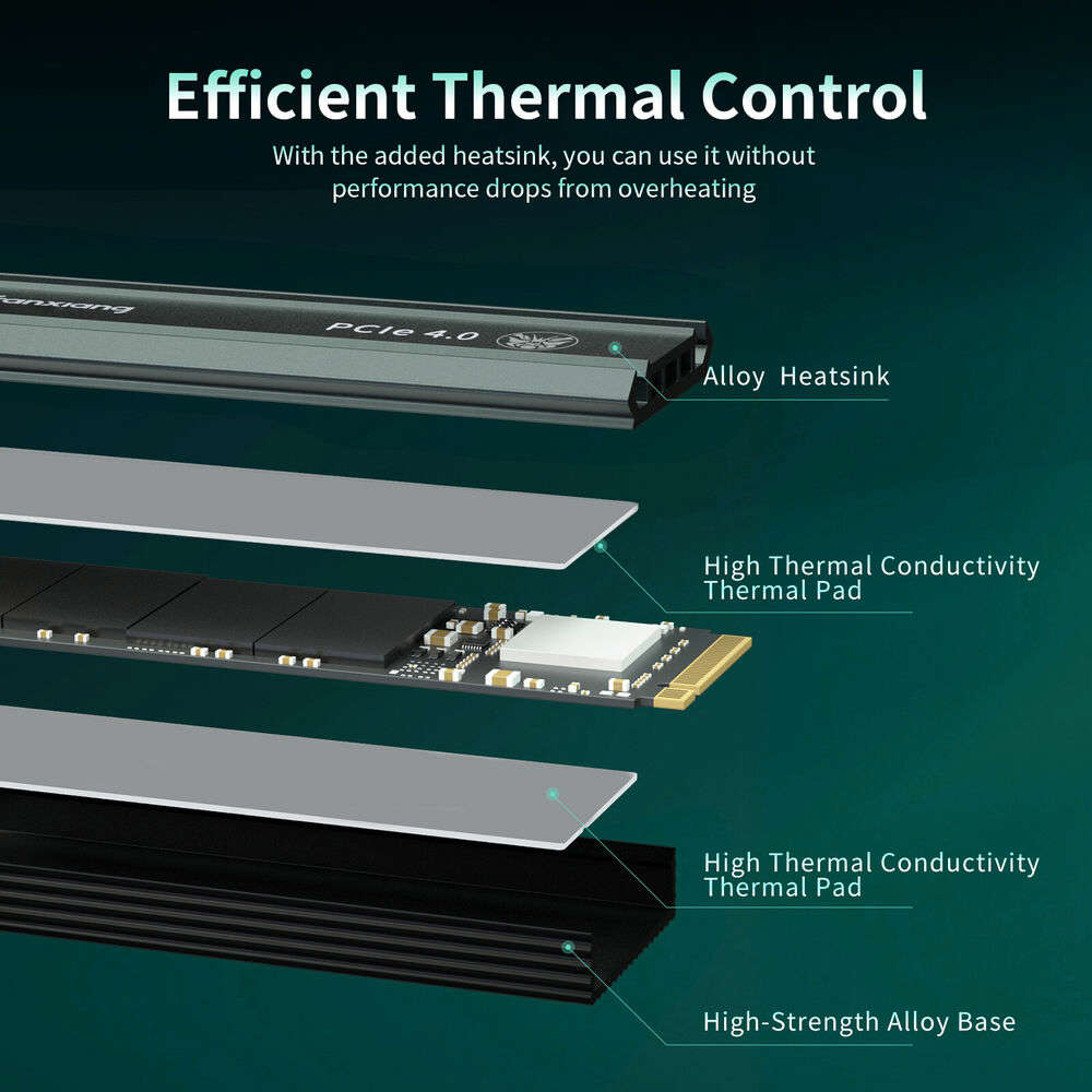 Fanxiang 2TB M.2 NVMe SSD with Heat Sink PCIe 4.0 | High-Speed Internal Storage