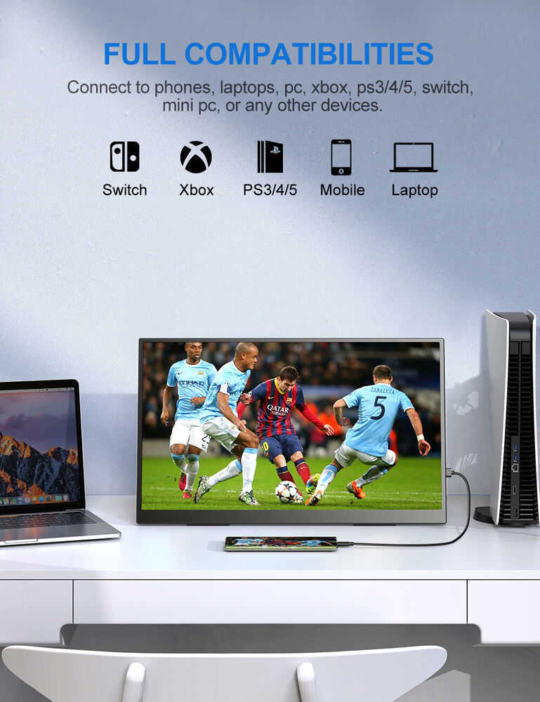 Renewed | UPERFECT 18.5" 100Hz Portable Monitor with USB-C for Gaming and Laptops