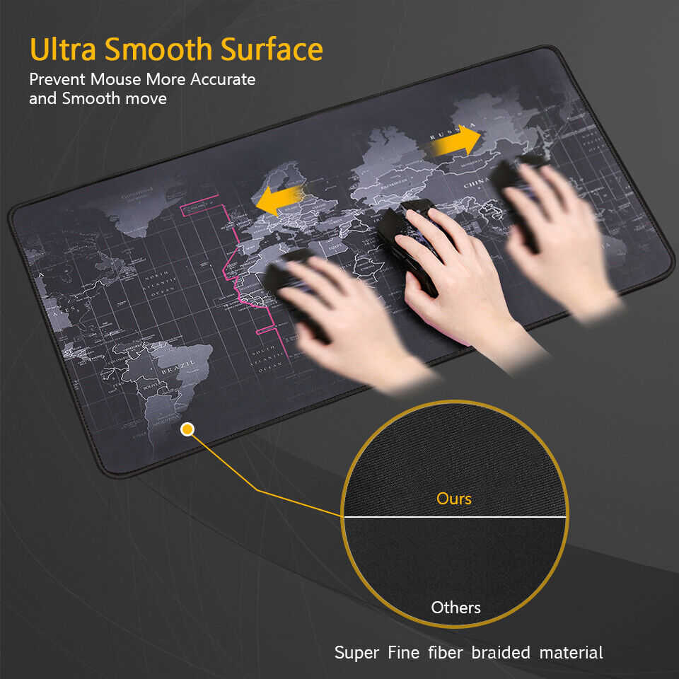 Premium Extended Large Gaming Mouse Pad with Anti-Fray Edges