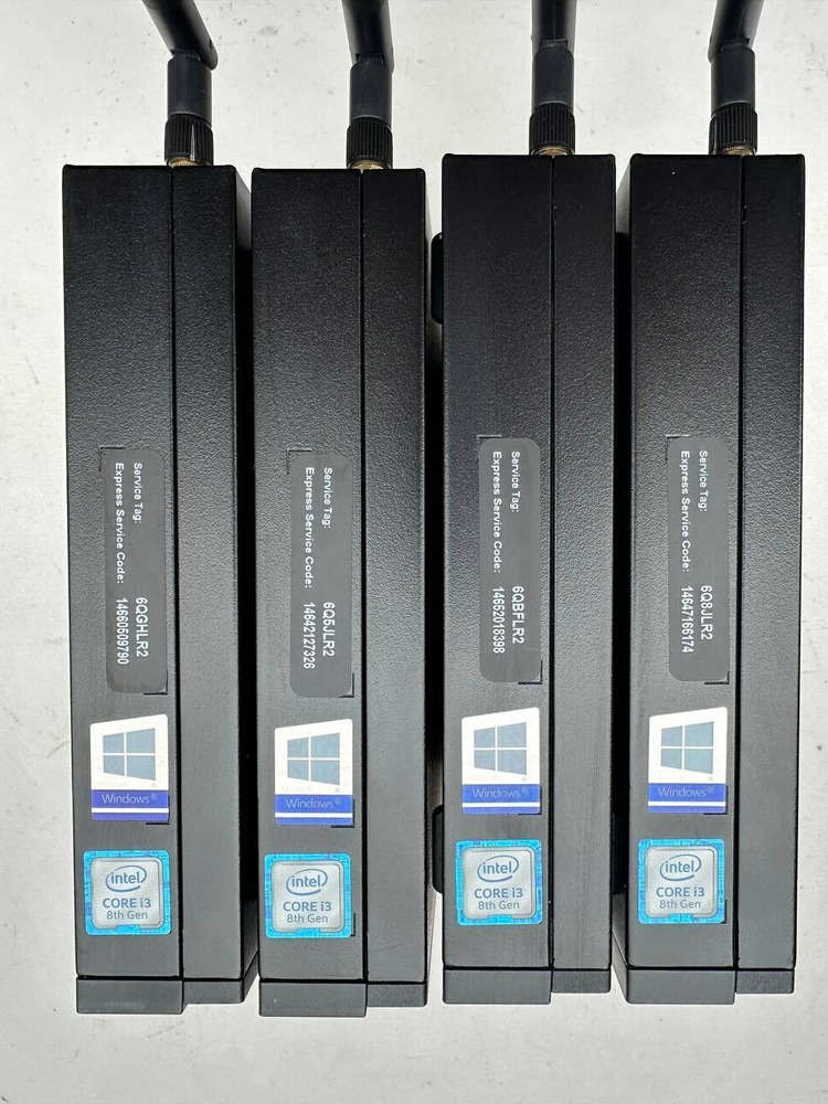 4-Pack Dell OptiPlex 3060 Micro Desktops with i3-8100T, 8GB RAM, 128GB SSD