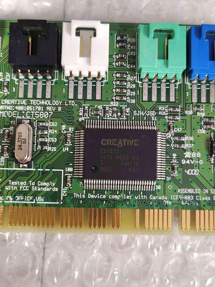 Vintage Creative Labs Audio PCI Sound Card ES1371/ES1373 WDM CT5807 for Windows/DOS