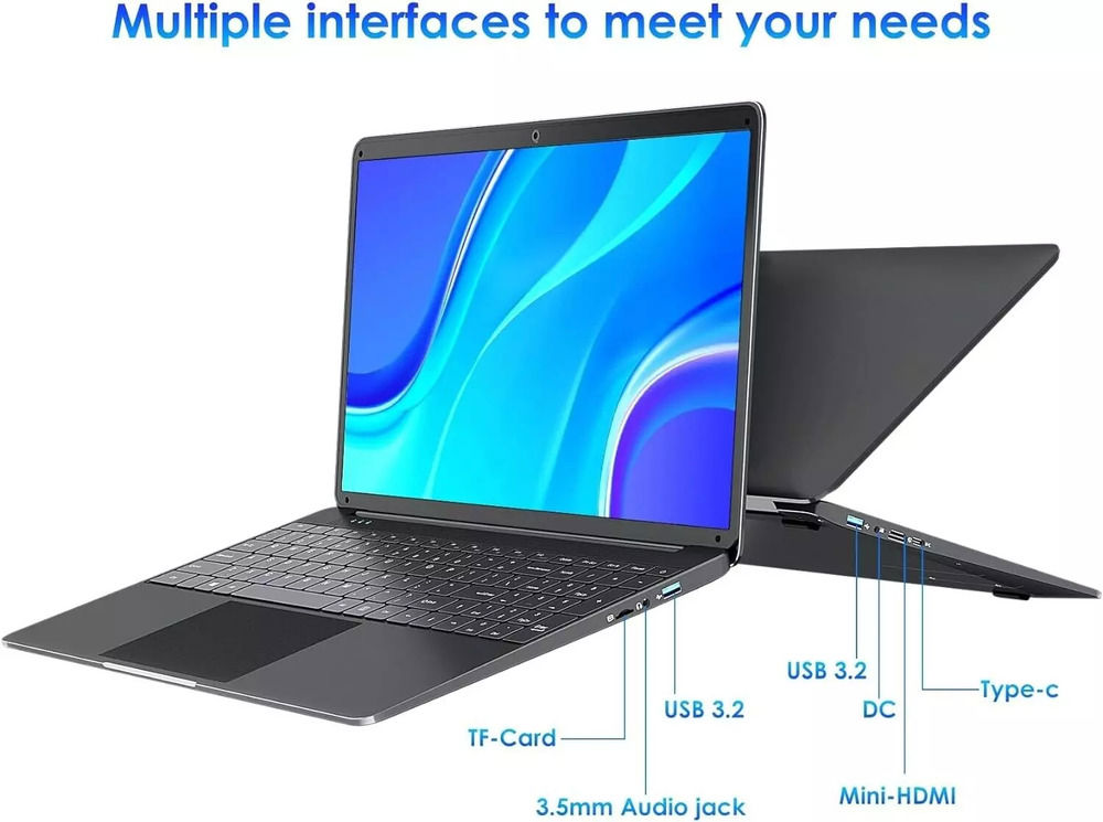 SGIN 15.6" FHD Laptop with 8GB RAM, 256GB SSD, Intel Celeron 2.6GHz, WiFi