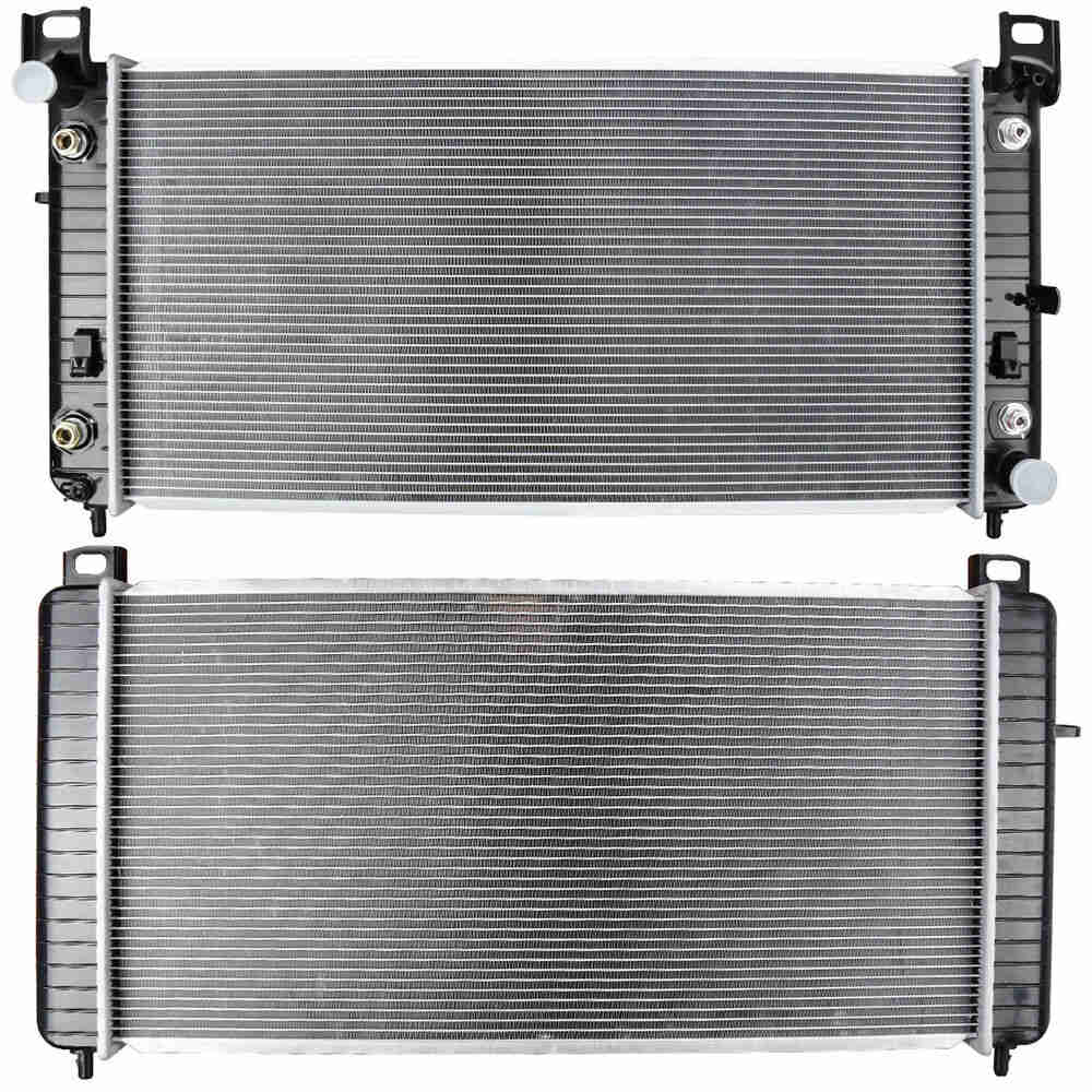 Upgraded 34" Radiator for Chevy Silverado, Suburban, Tahoe, GMC Yukon