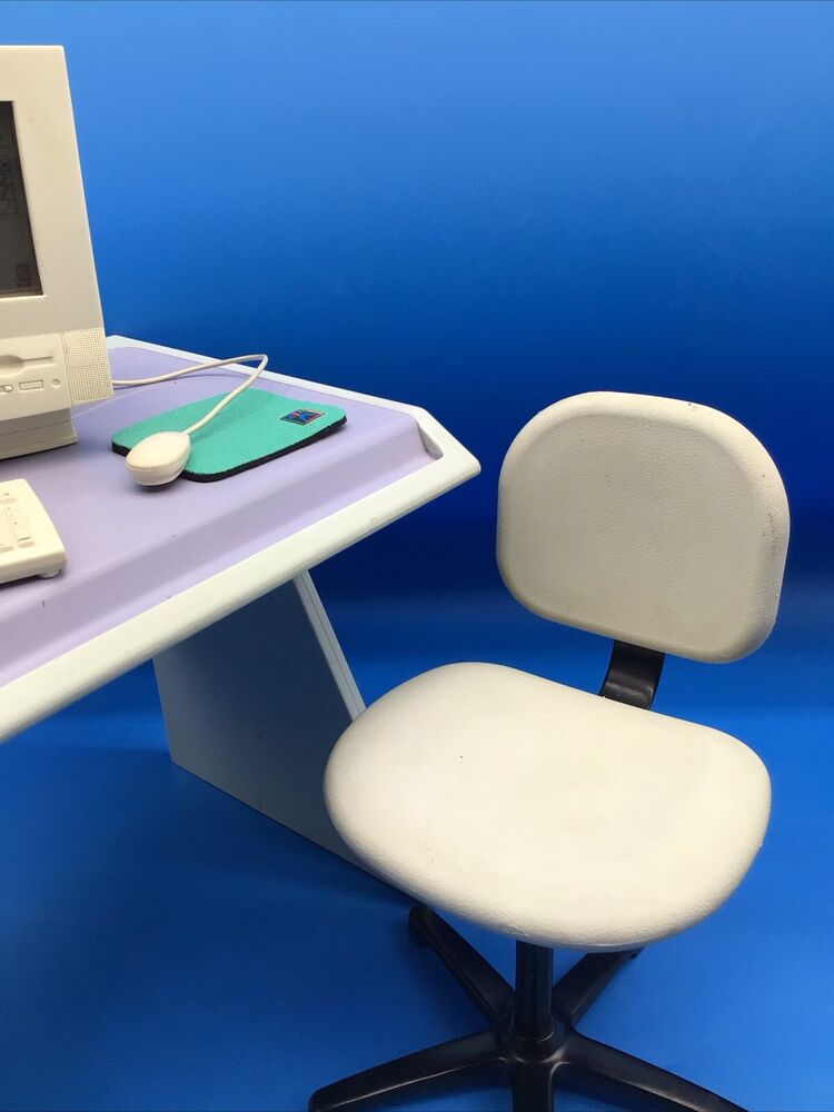 Vintage American Girl Brand Apple MacIntosh Mini Computer with Working Chair