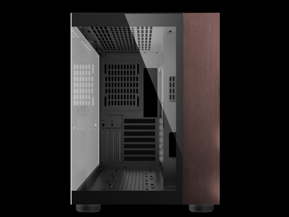DIYPC DIY-CUBE10-Wood Black Gaming Computer Case with USB 3.0/Type C