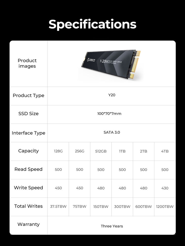 ORICO 4TB M.2 2280 SATA SSD NGFF Internal Solid State Drive