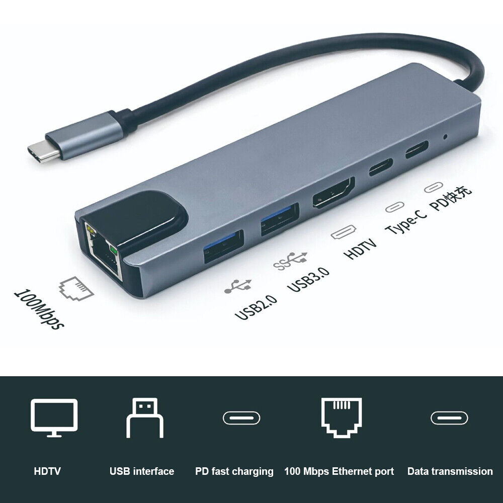 USB-C to Ethernet Multiport Adapter for MacBook Pro/Air and iPad Pro