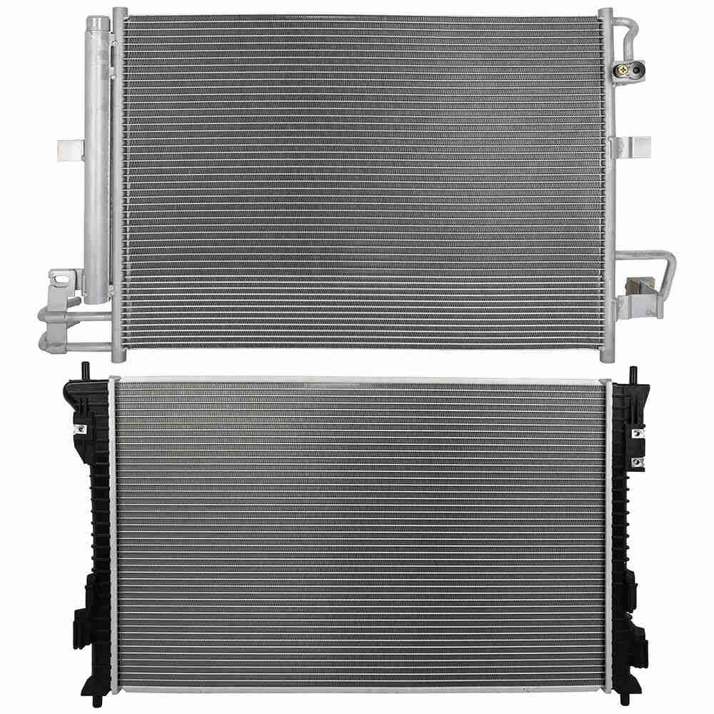 Aluminum Radiator & AC Condenser Cooling Kit for 2016-2018 Ford Explorer