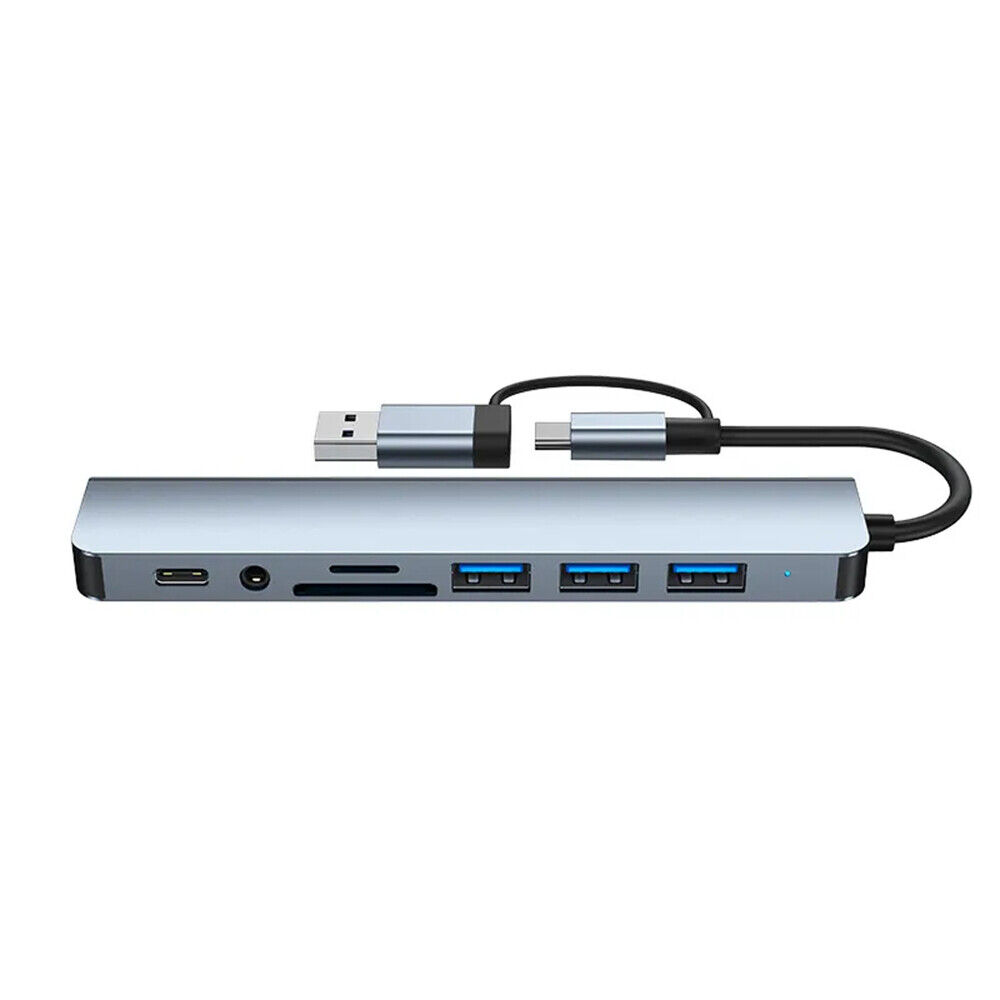 7/8-Port USB C Hub with 5Gbps Speed for PC, Laptop, and Macbook