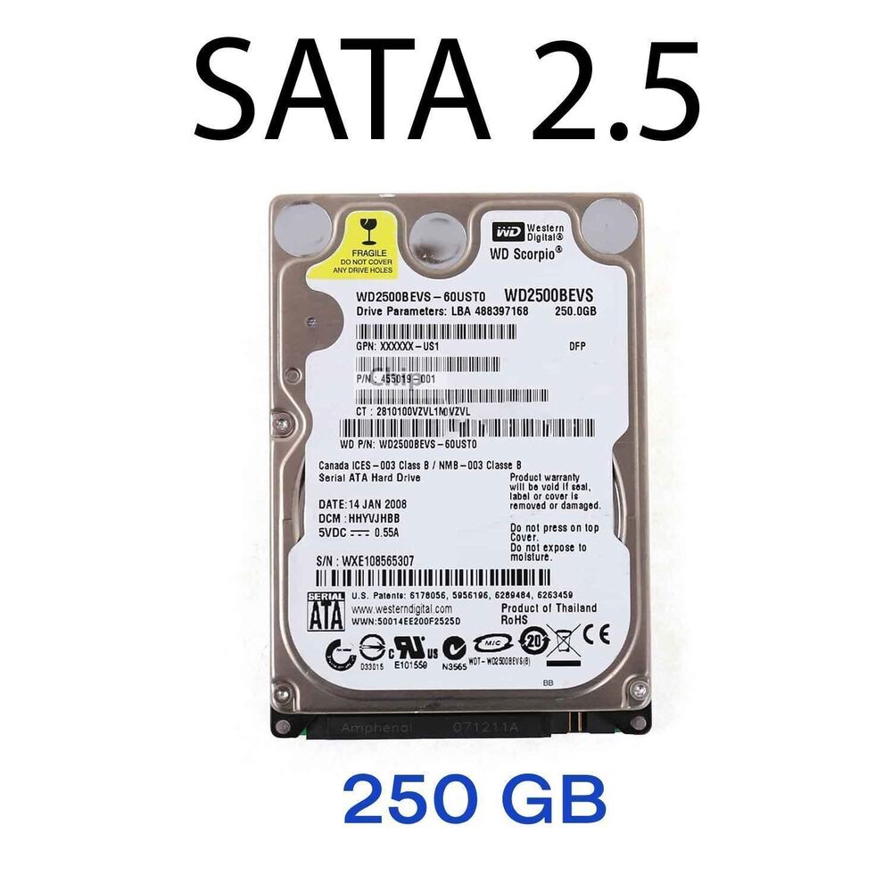 1TB HDD/SSD 2.5 SATA Hard Drive for Laptop with Pre-installed Windows