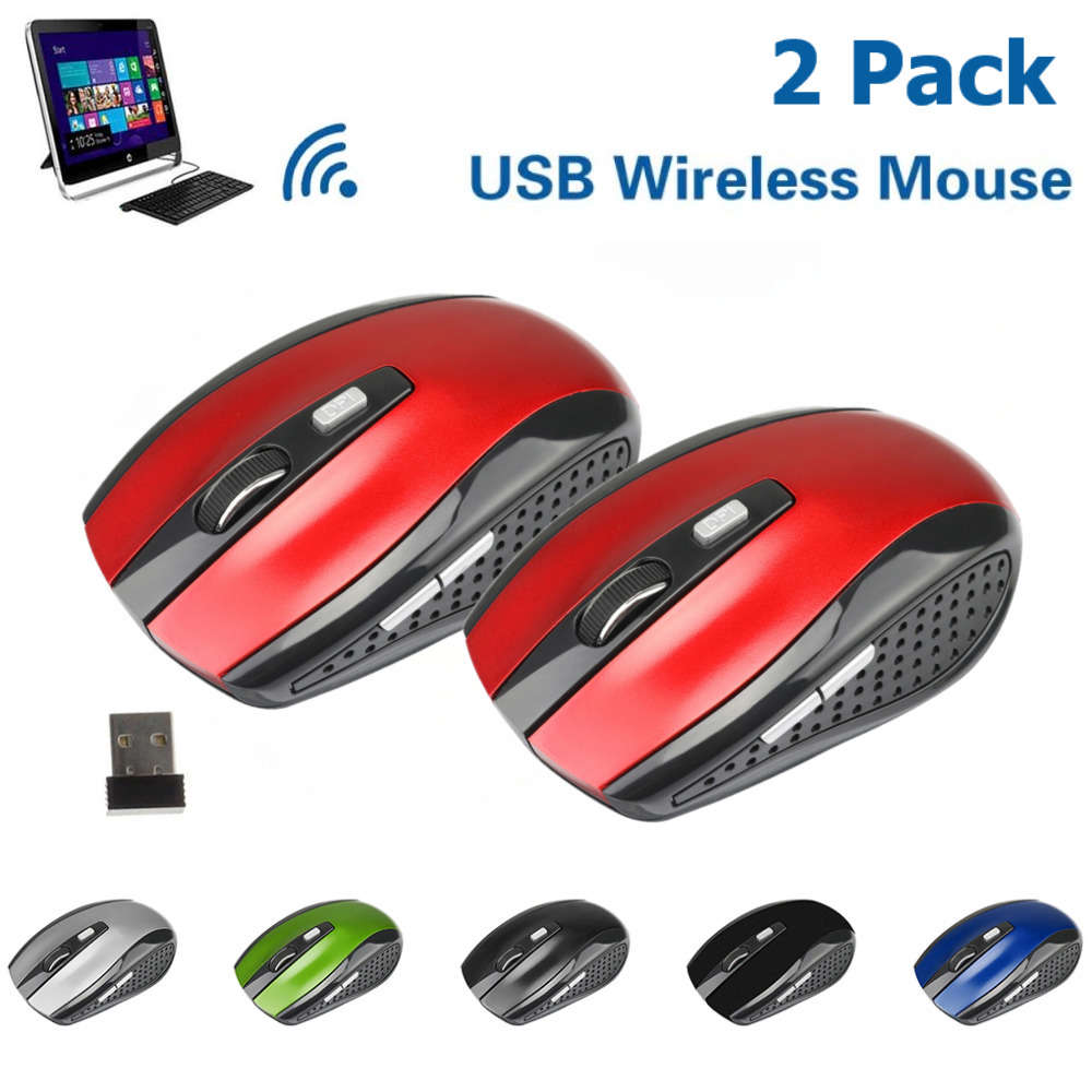 2.4GHz Dual Wireless Optical Mice with USB Receiver