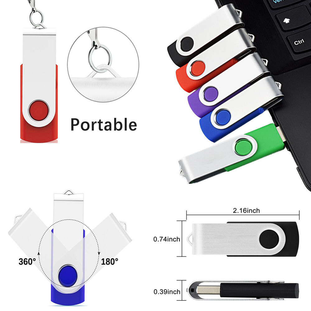 High-Capacity USB Flash Drives - 4GB to 128GB Options