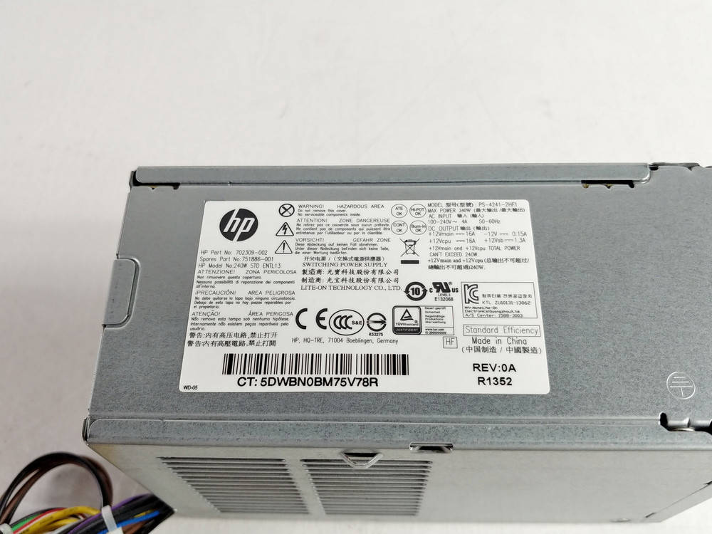 HP EliteDesk 800 G1 SFF 6 Pin 240W Desktop Power Supply