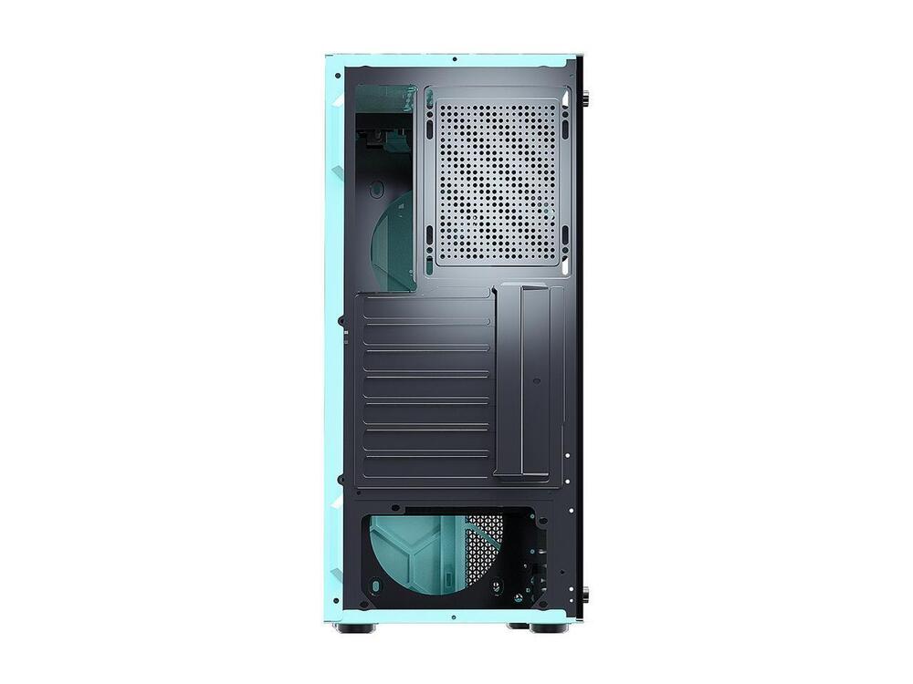 DIYPC Green USB 3.0 Steel Tempered Glass ATX Mid Tower Gaming PC Case