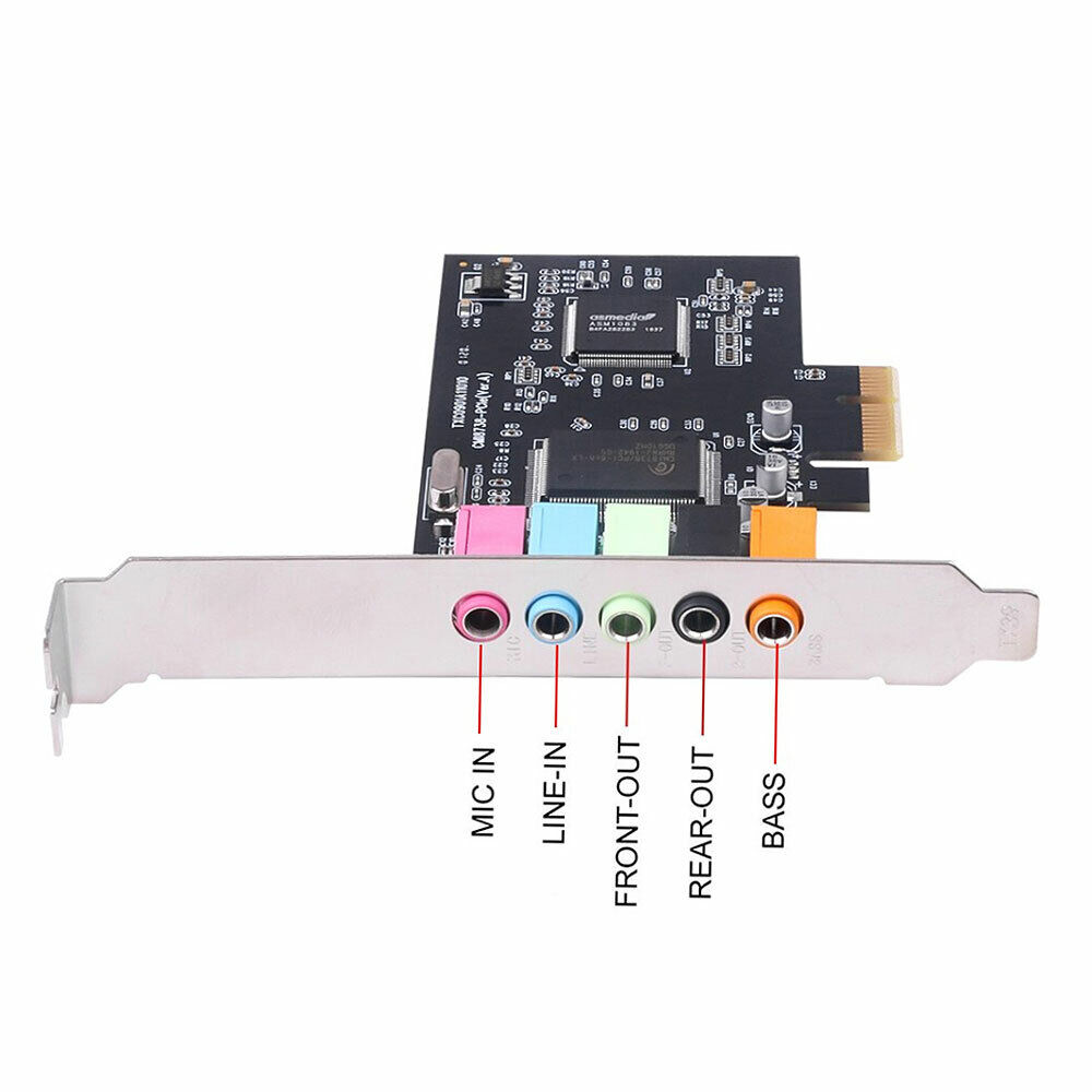 High-Quality PCI-E Express 5.1 Channel Audio Sound Card