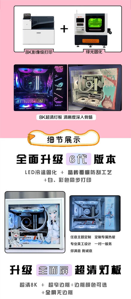 Custom Anime Light Board for PC Gaming Enthusiasts