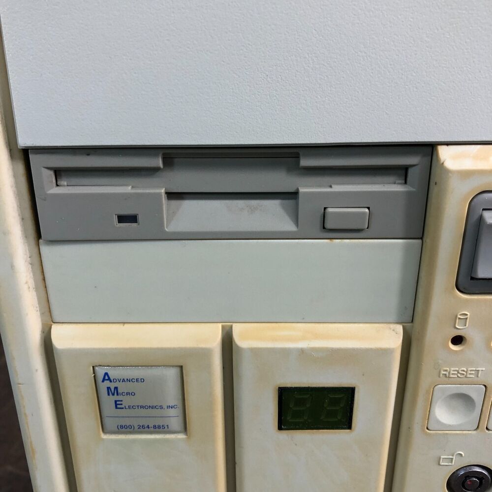 Vintage Beige AT PC Computer with MHz Clock and Turbo Button