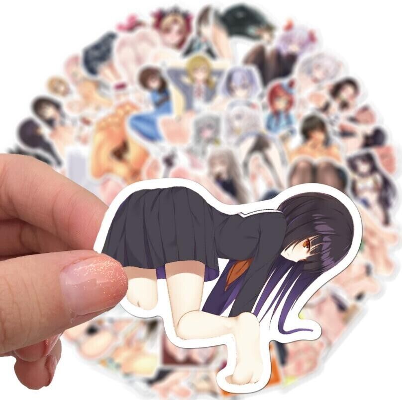 50Pcs Anime Bunny Girl Sexy Foot Waifu Stickers - Waterproof & Durable