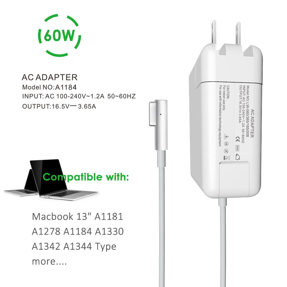 60W AC Power Adapter for MacBook Pro 13" A1278 (2009-2011)