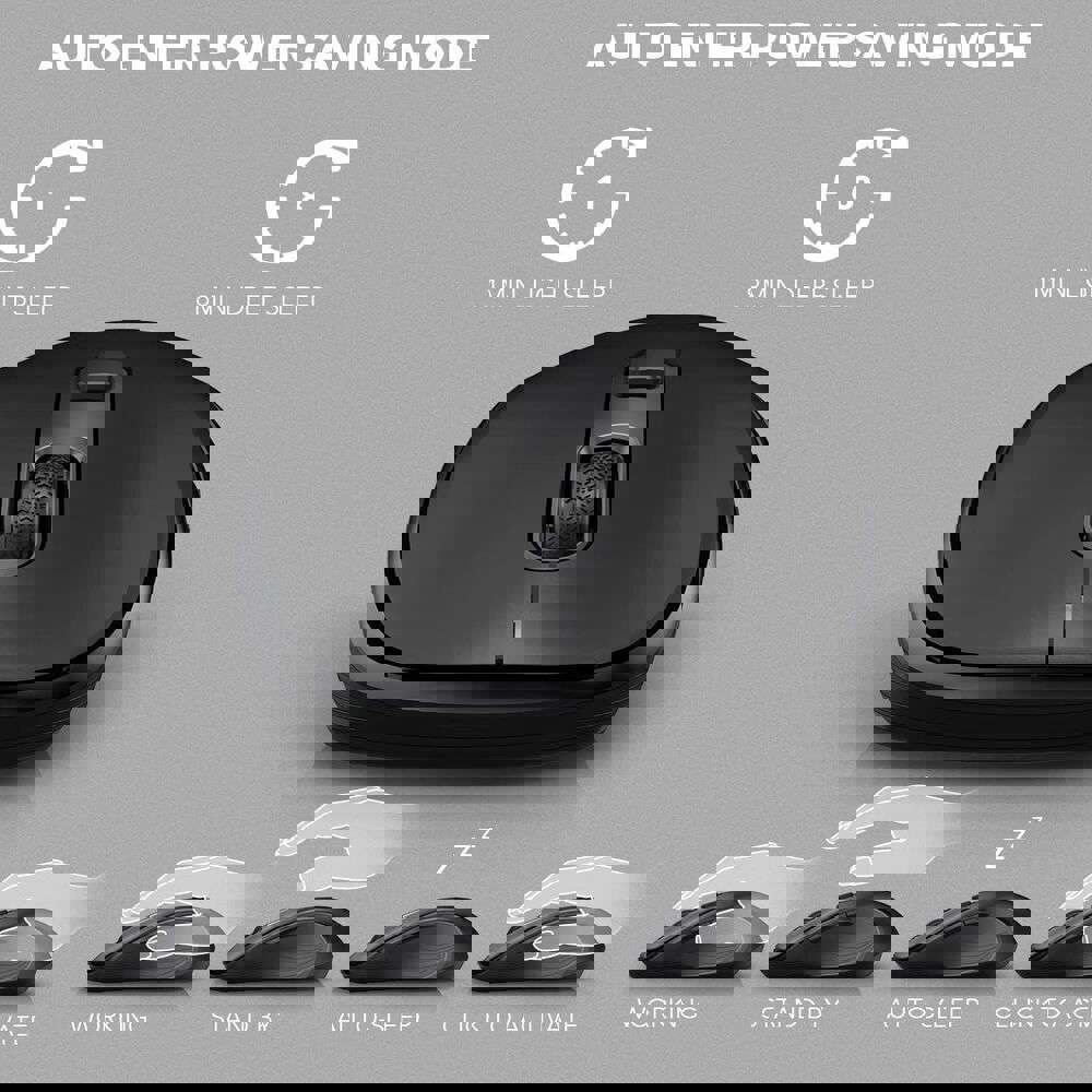 Ergonomic 2.4GHz Wireless Mouse with USB Receiver for Enhanced Laptop Experience