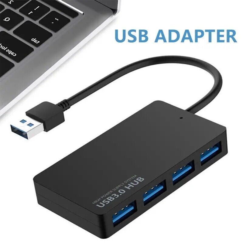 USB 3.0 4-Port Hub Splitter - High-Speed Connectivity for Multiple Devices