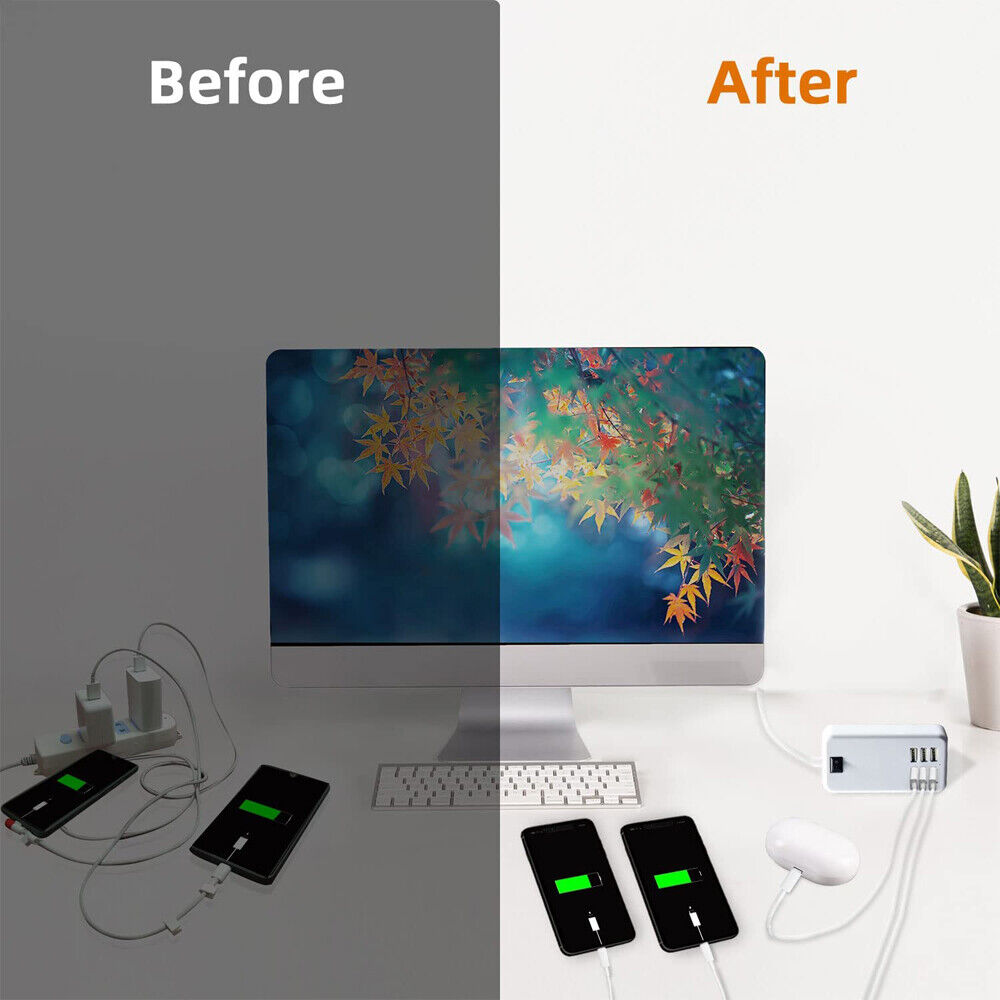 6 Port USB Hub Fast Charging Station