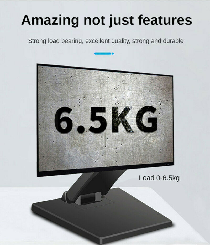 Adjustable Tilt Mount Monitor Stand for 10-27 Inch LCD Displays