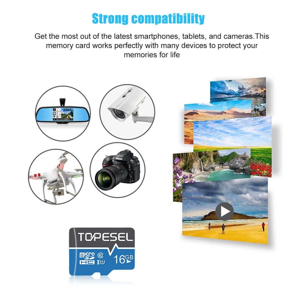 High-Speed C10 Ultra Micro SD Card Memory TF Card - 32GB to 256GB