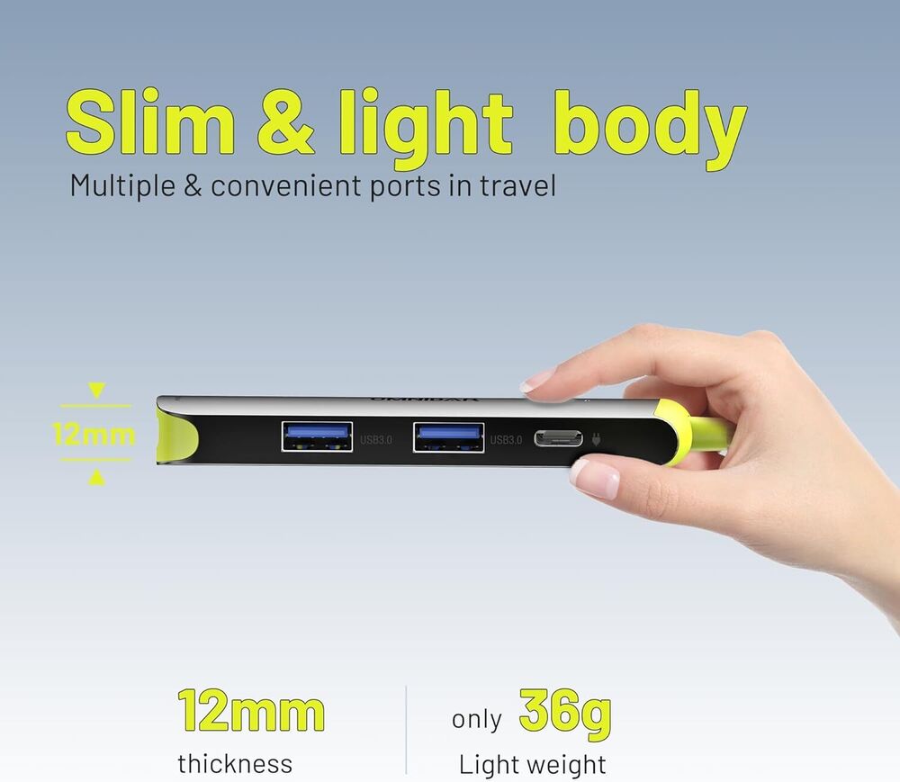 4K HDMI & USB 3.0 Multiport USB-C Hub Adapter for MacBook Pro/Air