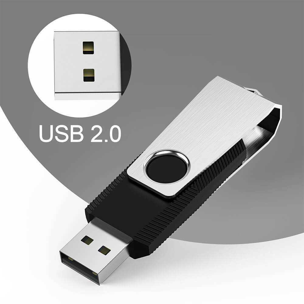 High-Capacity USB 2.0 Flash Drives - 2GB to 128GB Options
