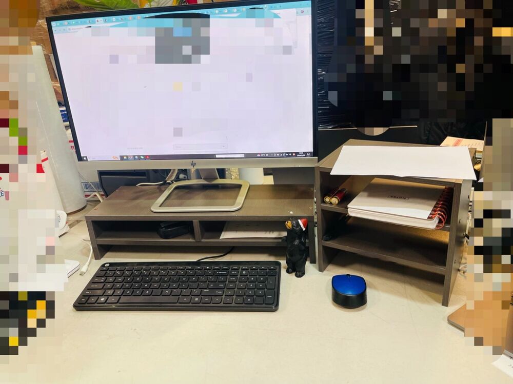 2 Tier Monitor Stand Riser with Cable Management