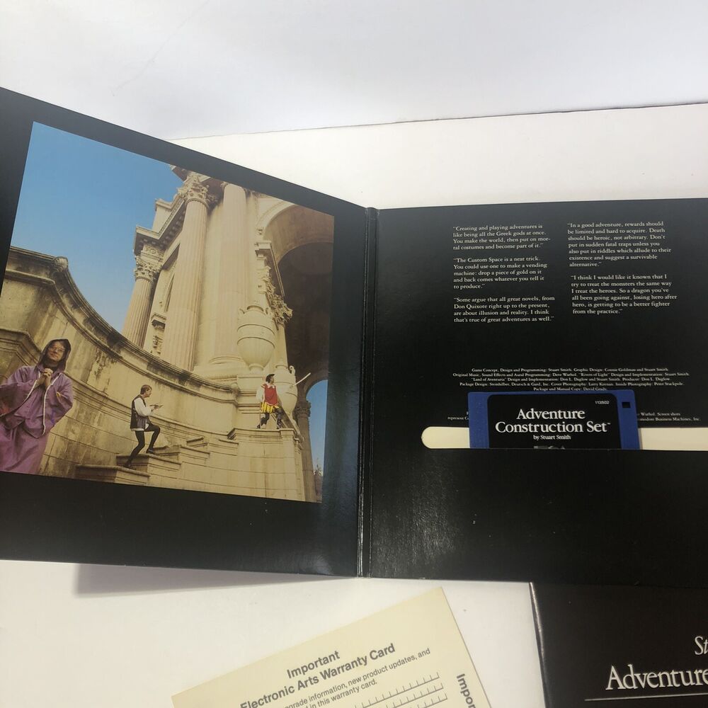 1986 Stuart Smith’s Adventure Construction Set for Amiga - Complete Vintage Gaming Experience