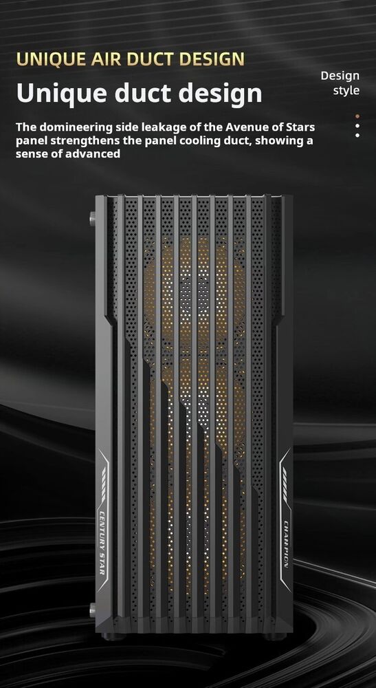 CS Black USB 3.0 Tempered Glass M-ATX Tower Gaming Case with RGB Fan